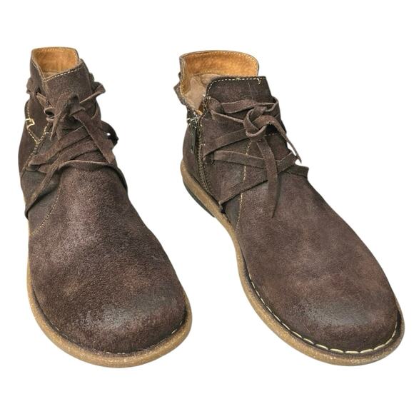 Born Women’s Tarkiln Brown Leather Distressed Chelsea Ankle Boot Size US 10 - Picture 6 of 10